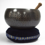 Singing Bowl Velvet Cushion Black