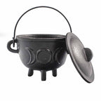 Cast Iron Triple Moon Cauldron – Medium