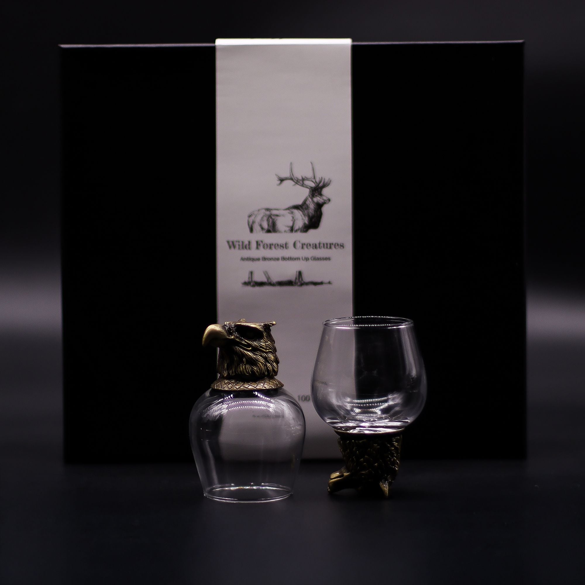 Gift Set of 6 Glasses (50ml) - Mystical Creatures - Antique Bronze