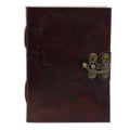 Leather World Map & Stitching Notebook