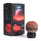 Red Jasper Planet on a Sola Goldstone Stand Mars