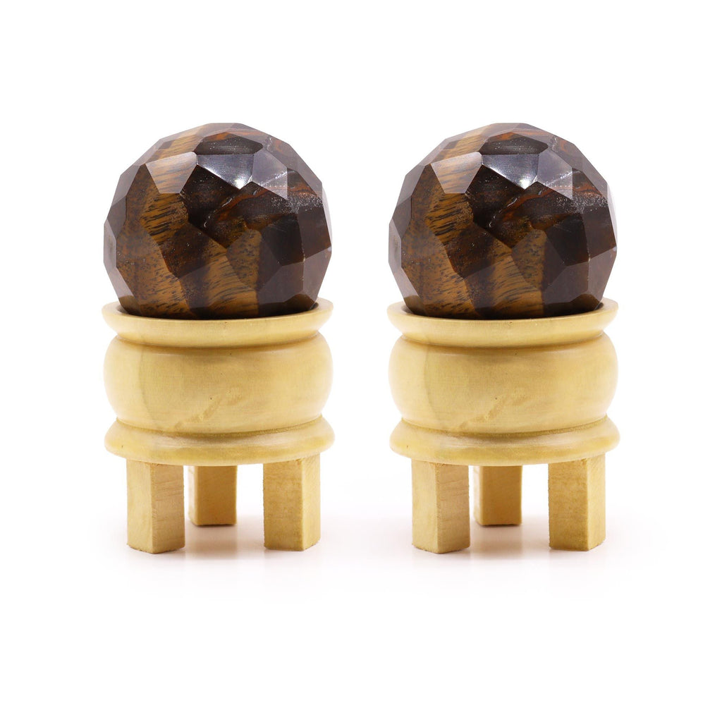 Gemstone Crystal Sphere & Stand - Tigereye