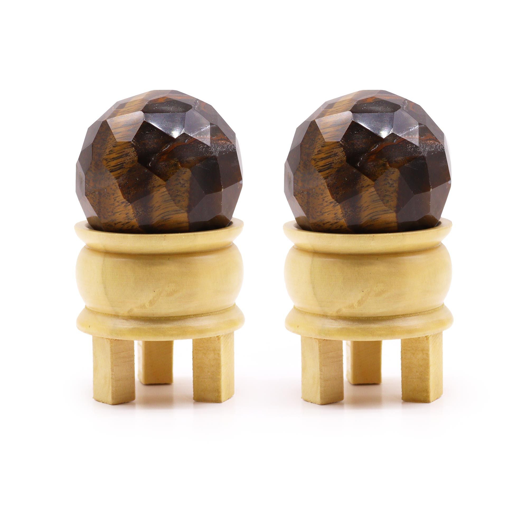 Gemstone Crystal Sphere & Stand - Tigereye