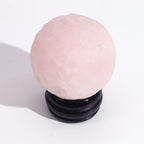 Rose Quartz Planet on a Sola Goldstone Stand Venus