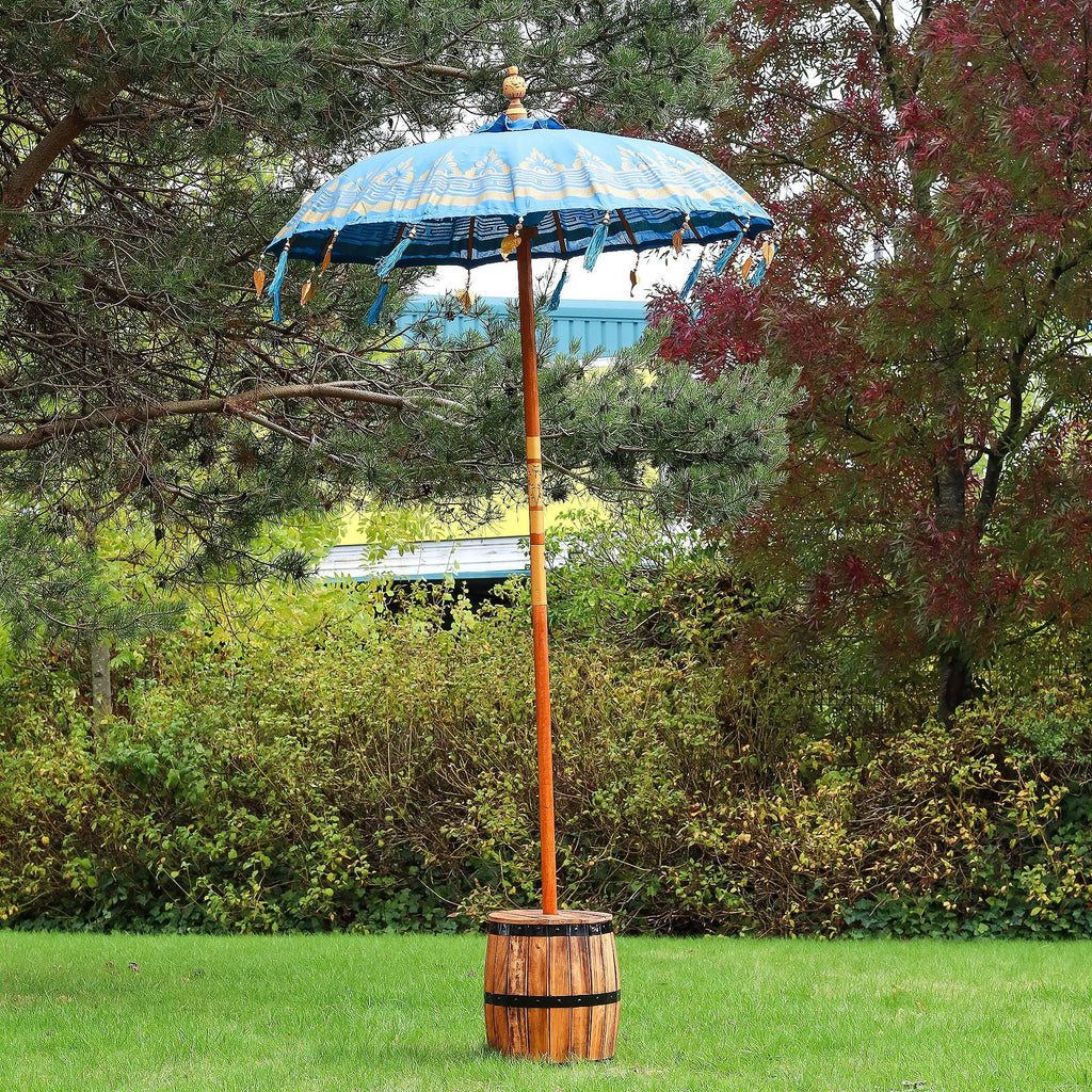 Bali Patio Parasol Garden Umbrella - Turquoise 1.5m