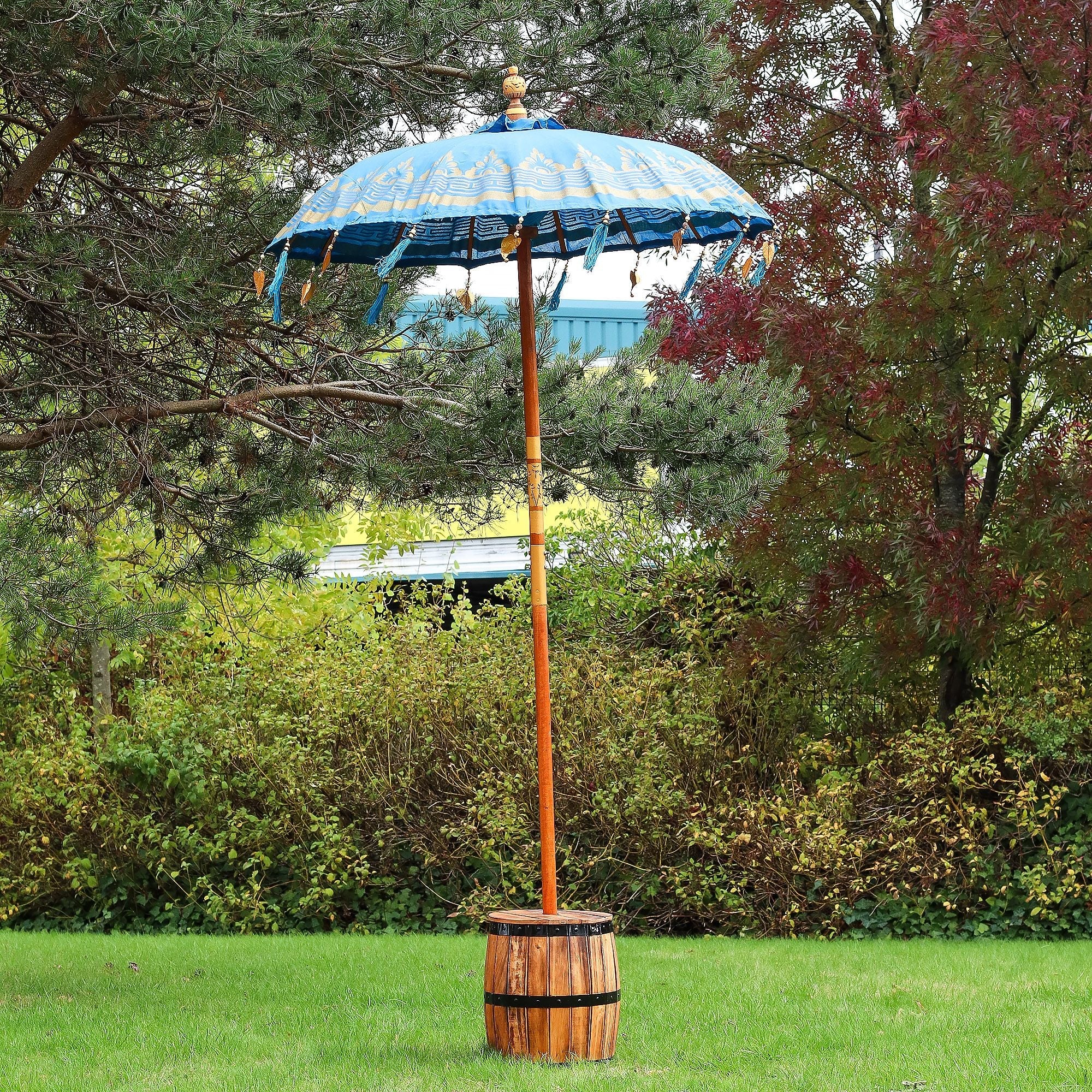 Bali Patio Parasol Garden Umbrella - Turquoise 1.5m