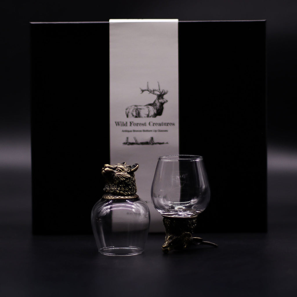 Gift Set of 6 Glasses (50ml) - Mystical Creatures - Antique Bronze
