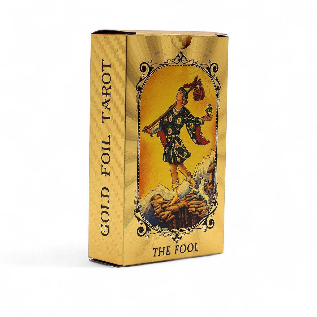 All Seeing Eye Tarot Cards in Blue & Gold Mystical Fortune Telling Set with Guidebook