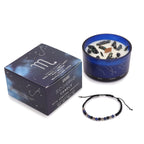 Scorpio Zodiac Crystal Candle with Gemstone Bracelet