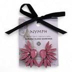 Soft Pink Vintage Glass Angel Wings Earrings Spiritual Boho Jewellery