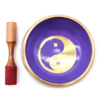 Lrg Yin & Yang Singing Bowl Set- White & Purple