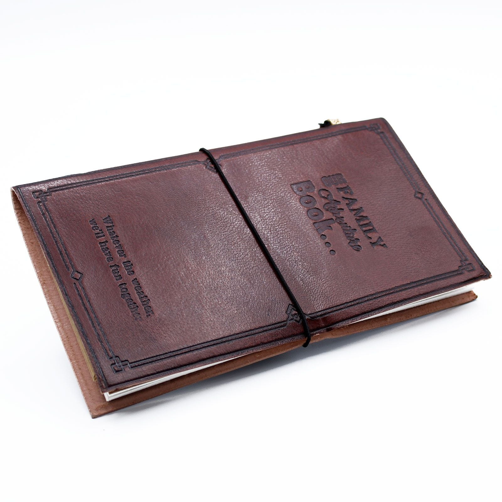 Handmade Leather Journal - Our Family Adventure Book
