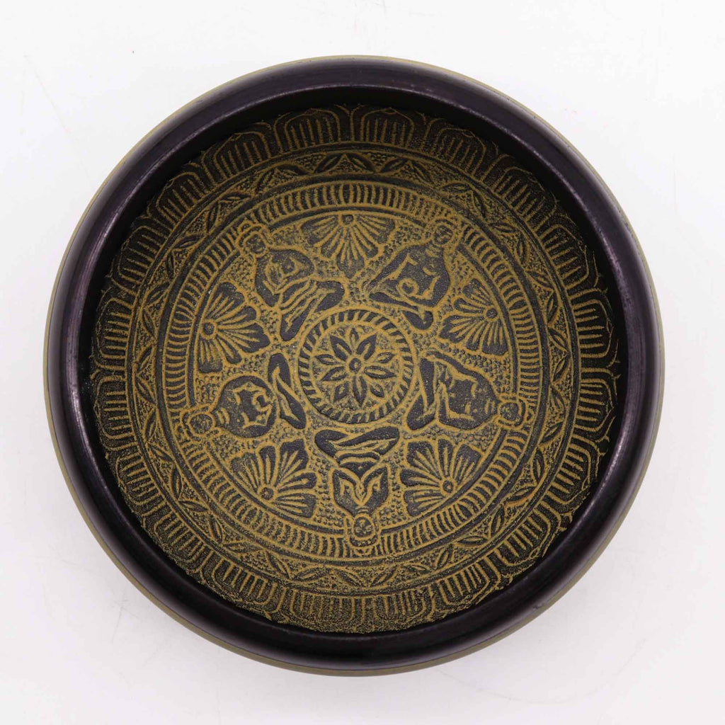 Earth Powder Singing Bowl - Mantra Five Buddha