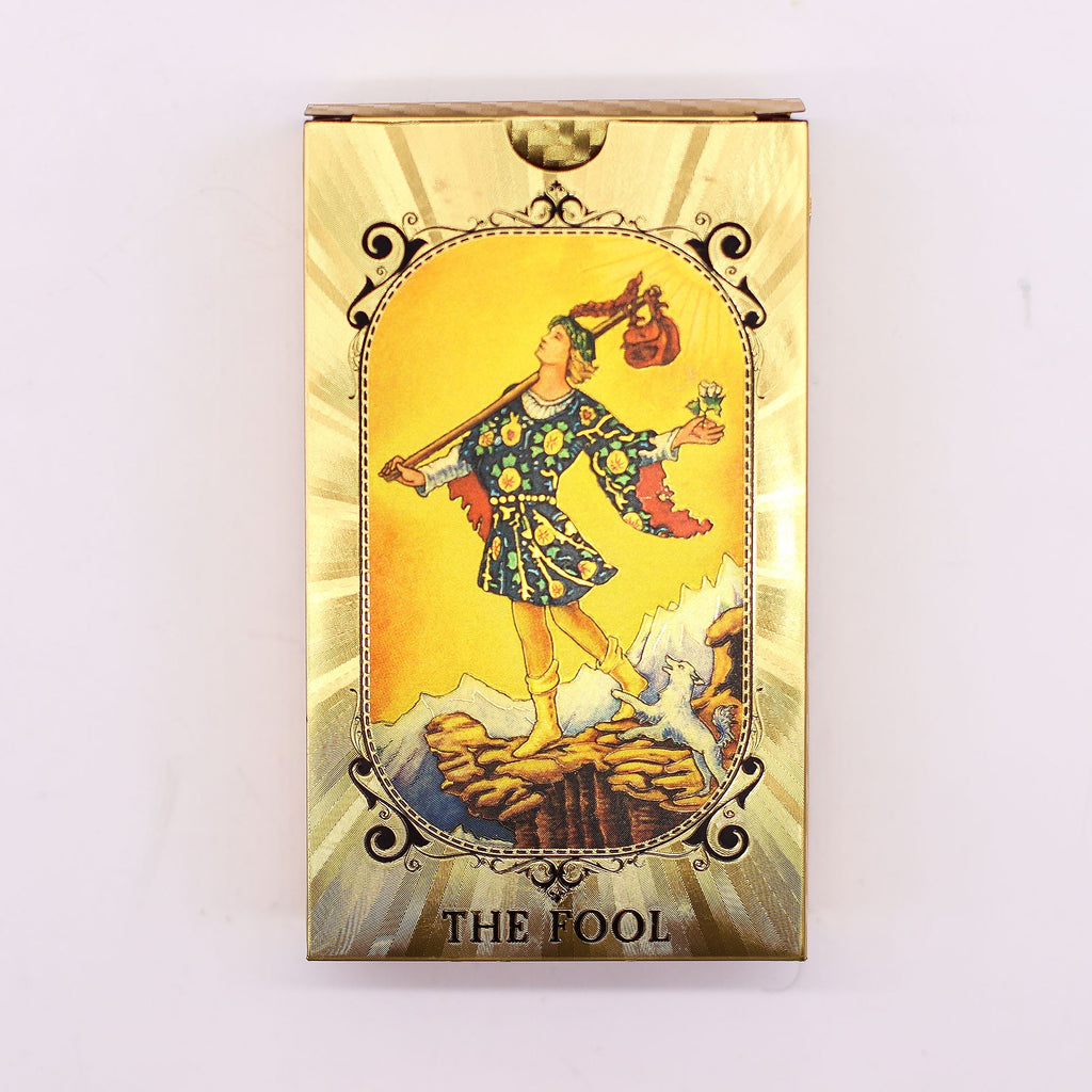 All Seeing Eye Tarot Cards in Blue & Gold Mystical Fortune Telling Set with Guidebook