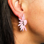 Soft Pink Vintage Glass Angel Wings Earrings Spiritual Boho Jewellery