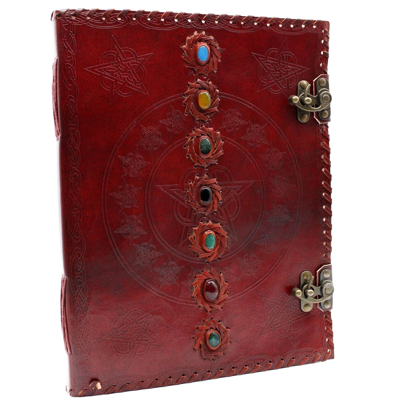 Luxury 7 Chakra Grimoire Journal Leather Bound