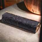 Rolled Leather Travel Notebook Black