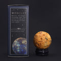 Crazy Lace Jasper Planet on a Sola Goldstone Stand MERCURY