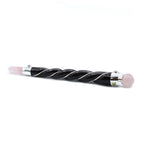 Twisted Wand - Silver Rose Quartz Sphere