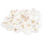 Runes Stone Set in Pouch  - Quartz