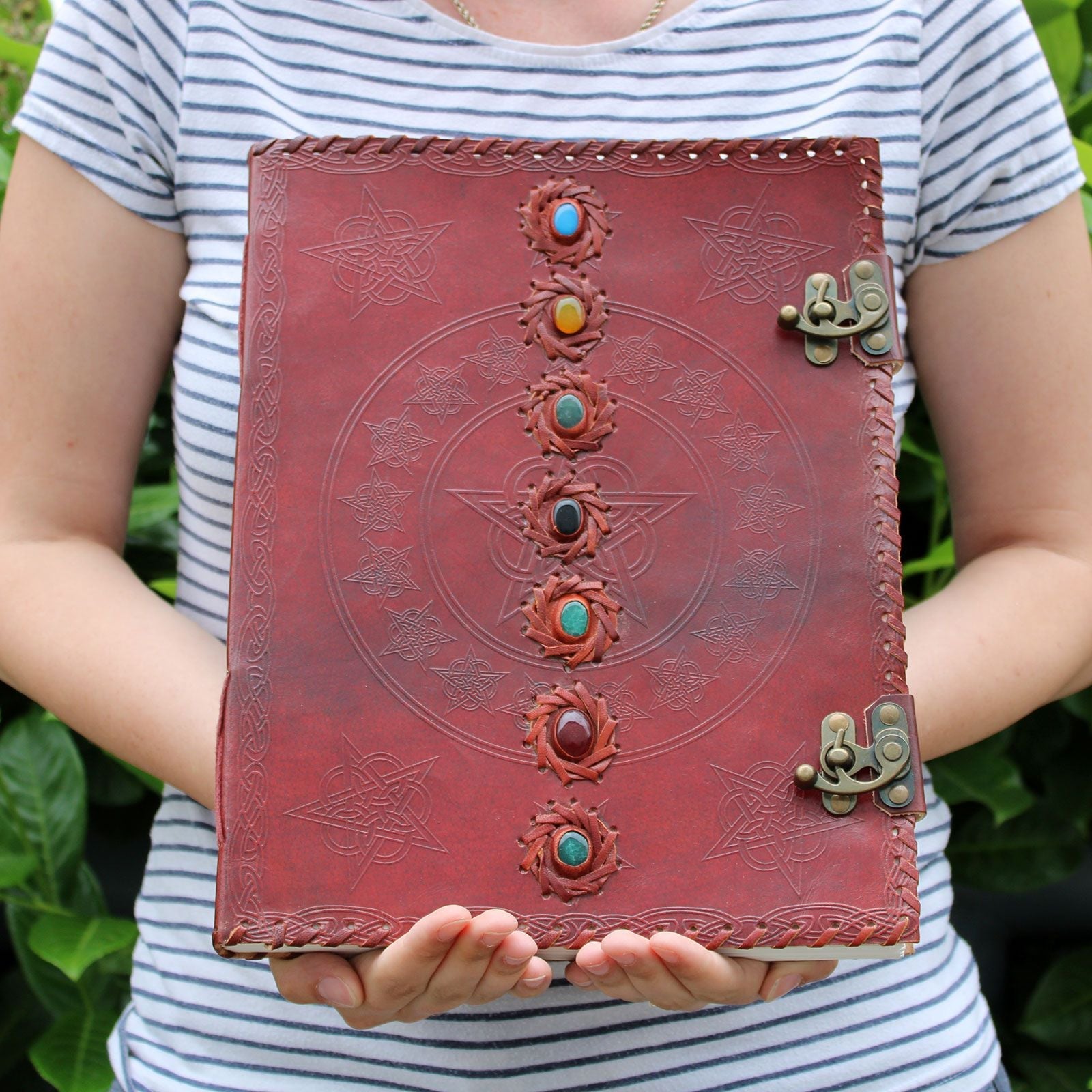Luxury 7 Chakra Grimoire Journal Leather Bound