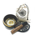 Hand Beaten & Engraved Singing Bowl Gift Set Round Medallions