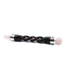 Spiral Carving Wand - Copper Pipe Rose Quartz
