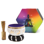 Yin & Yang Singing Bowl Set- White & Purple