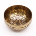 Tibetan Engraved Singing Bowl Bodhi Tree Buddha