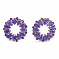 Lavender - Vintage Glass - Loop - Earrings