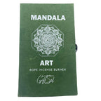 Rope Incense and Silver Plated Holder Set - Mandala Flower