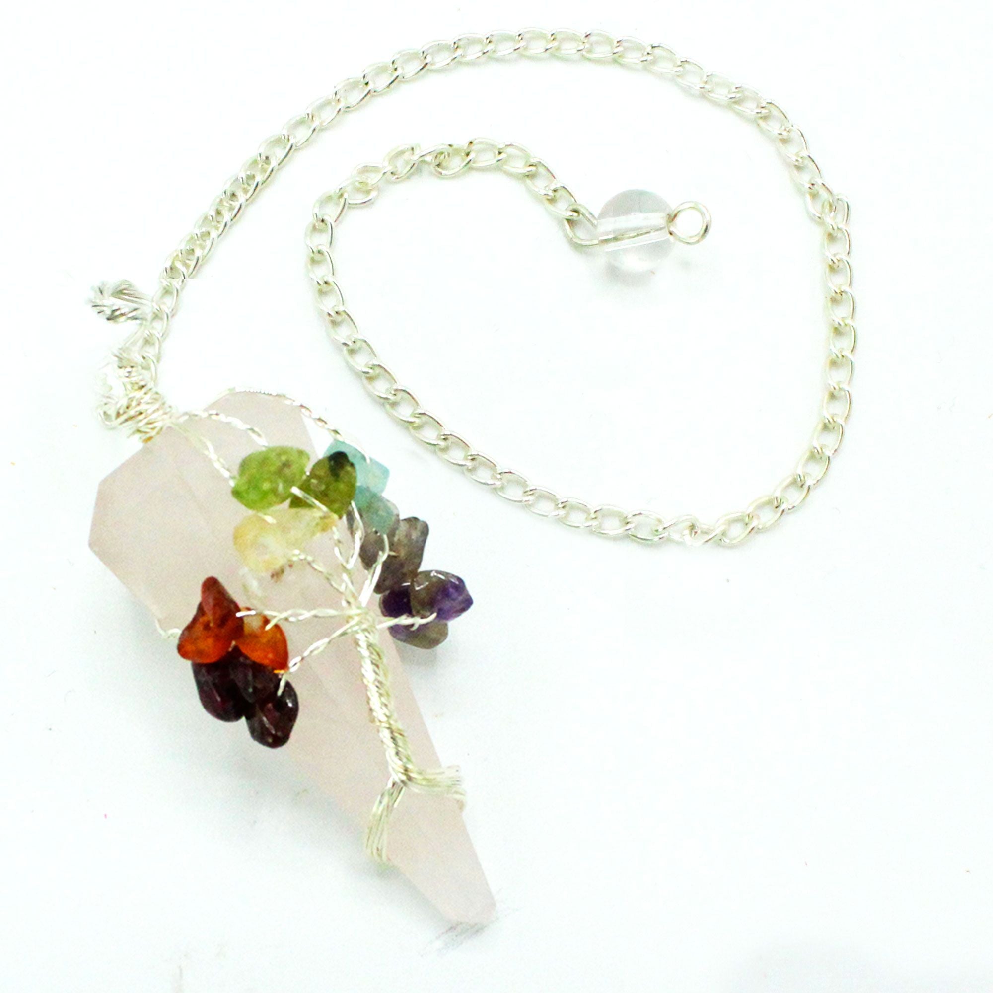 Pendulum - Seven Chakra - Rose Quartz