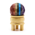Gemstone Crystal Sphere & Stand - Seven Chakra