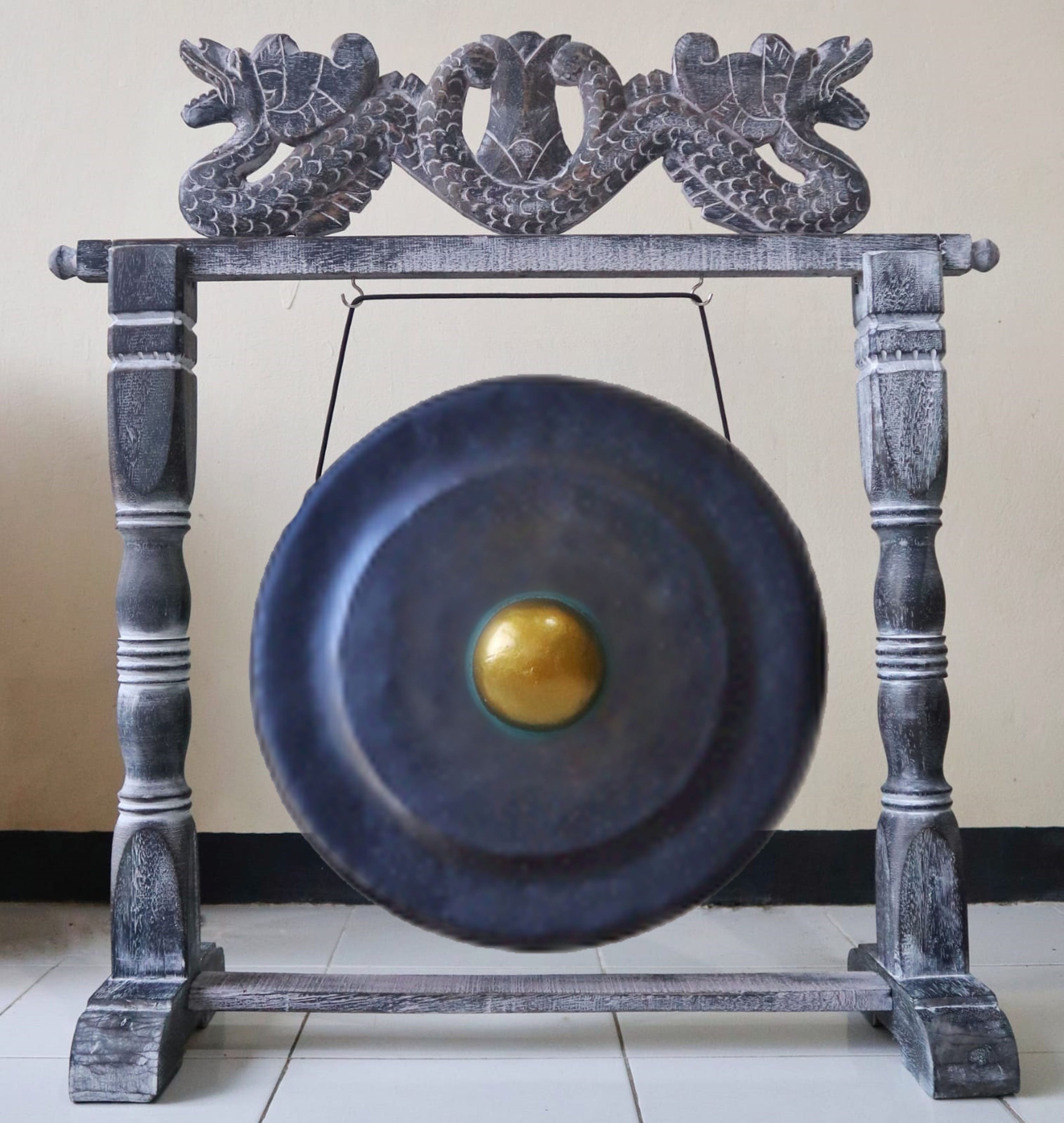 Temple Gong Black Balinese Dragon