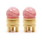 Gemstone Crystal Sphere & Stand - Rose Quartz