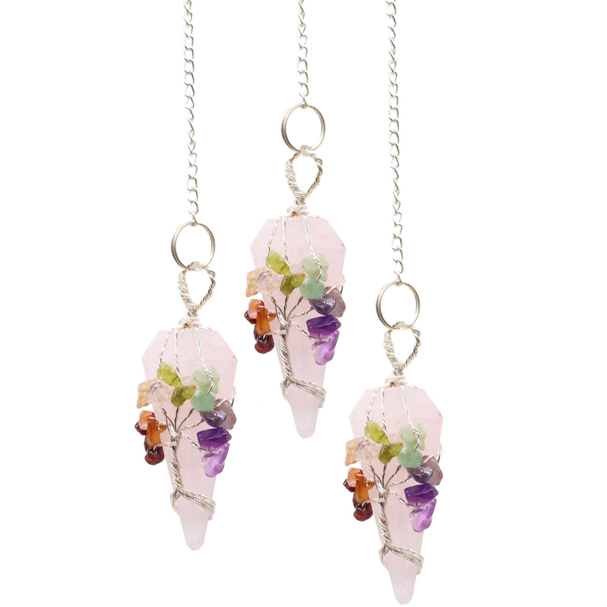 Pendulum - Seven Chakra - Rose Quartz