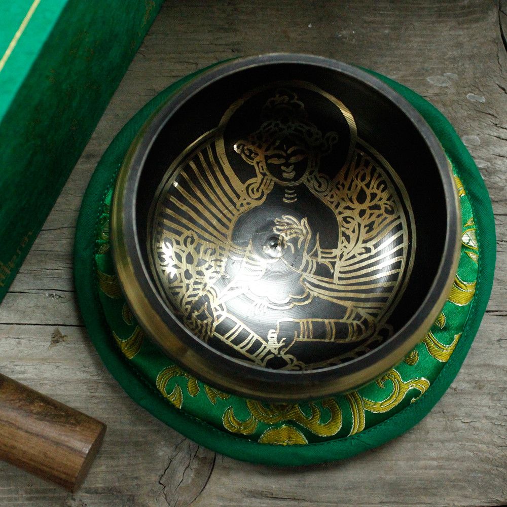 Green Tara Singing Bowl Set