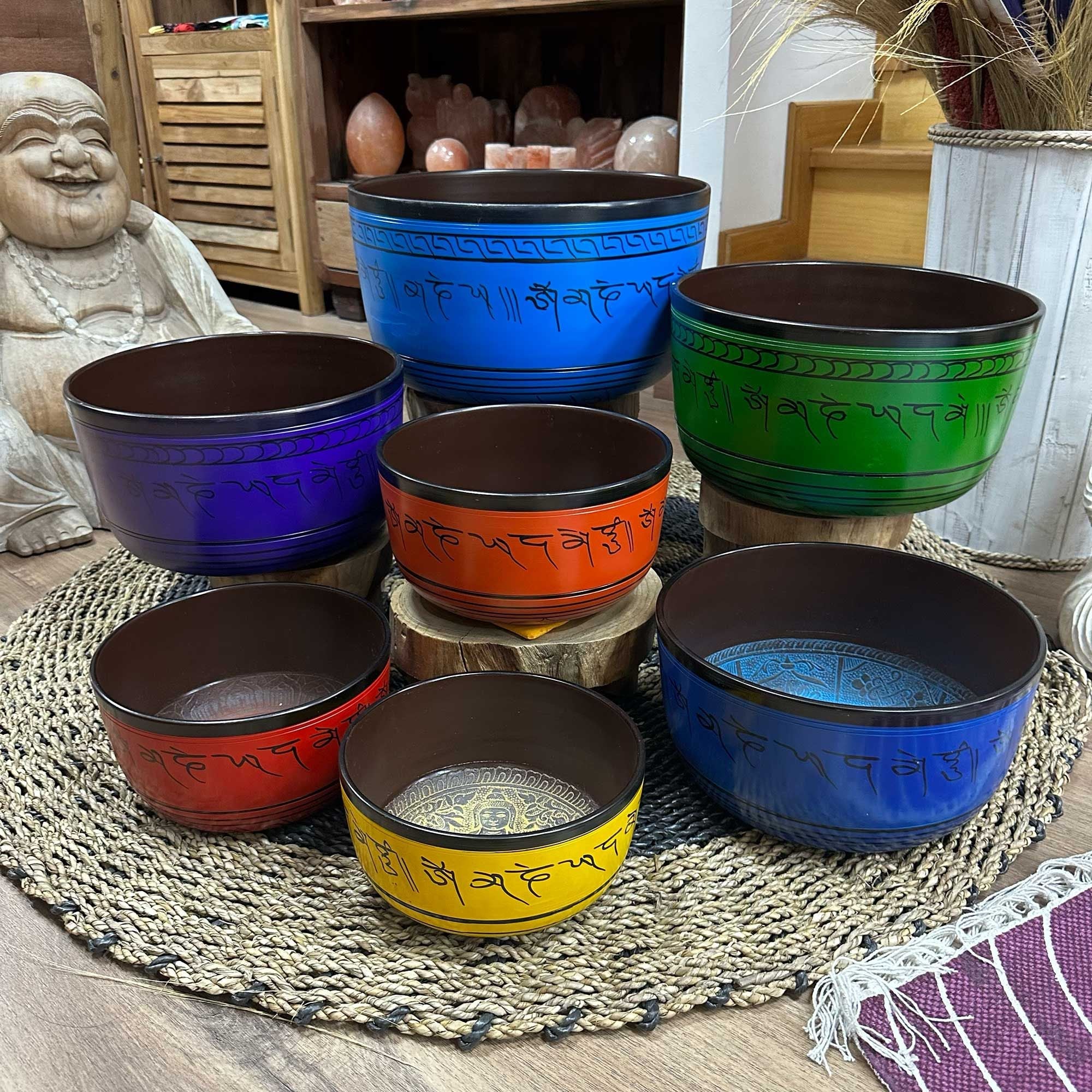 Large Chakra Set of Seven Singing Bowls