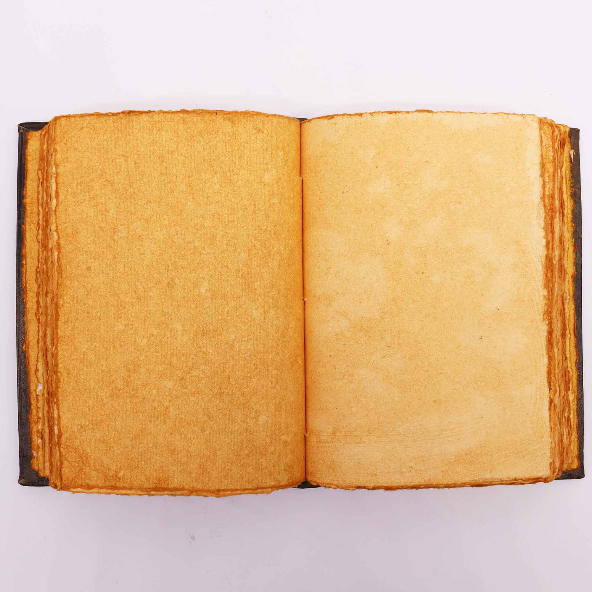 Heafty Brown Tan Book - Zinc Triple Moon Decor