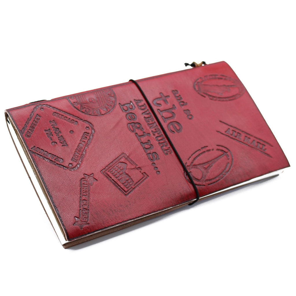 Handmade Leather  Journal- The Adventure Begins