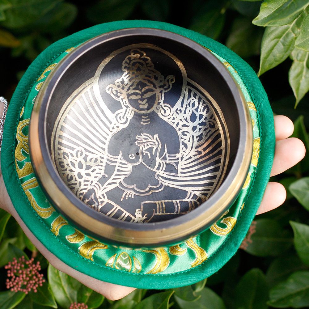 Green Tara Singing Bowl Set
