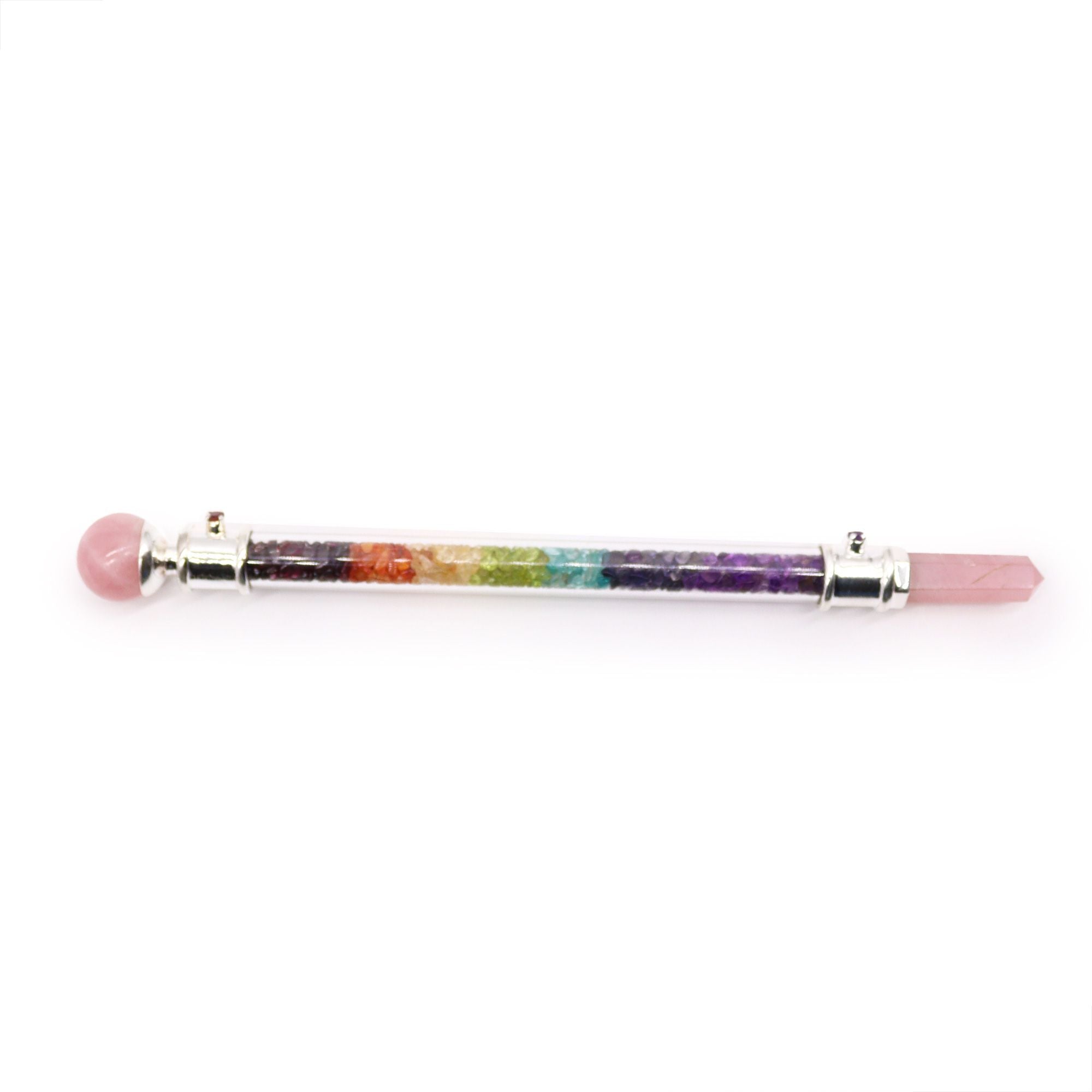 7 Chakra Crystal Wand - Rose Quartz