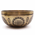 Tibetan Engraved Singing Bowl 5 Buddhas
