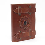 Leather Black Onyx with Belts Notebook