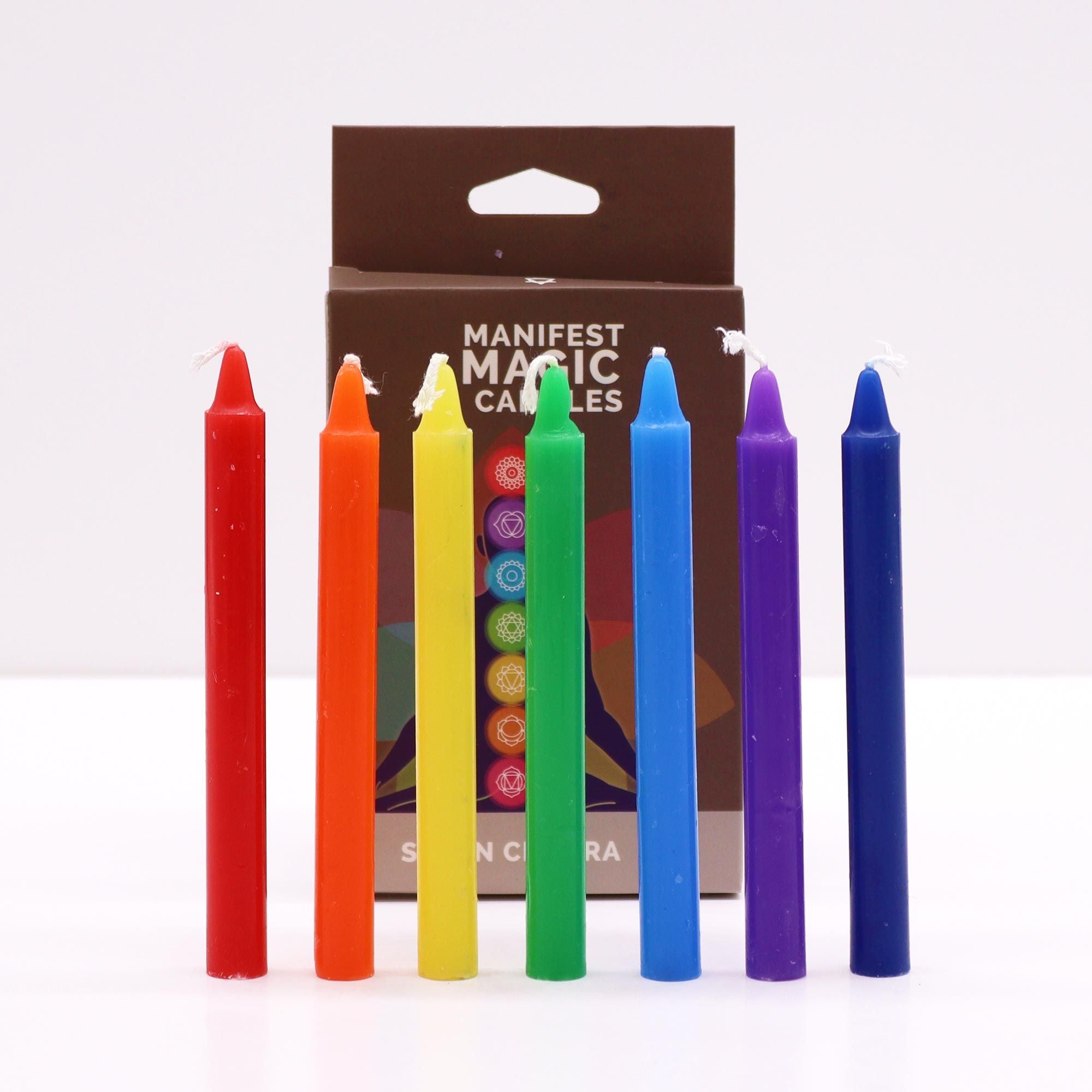 Seven Chakra Spell Candles – Pack of 7 (Balance, Alignment & Colour Magic)