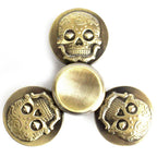 Metal Fidget Spinner - Thee Skulls - Bronze