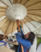 Bali Patio Parasol Garden Umbrella - Natural Decor - 2m