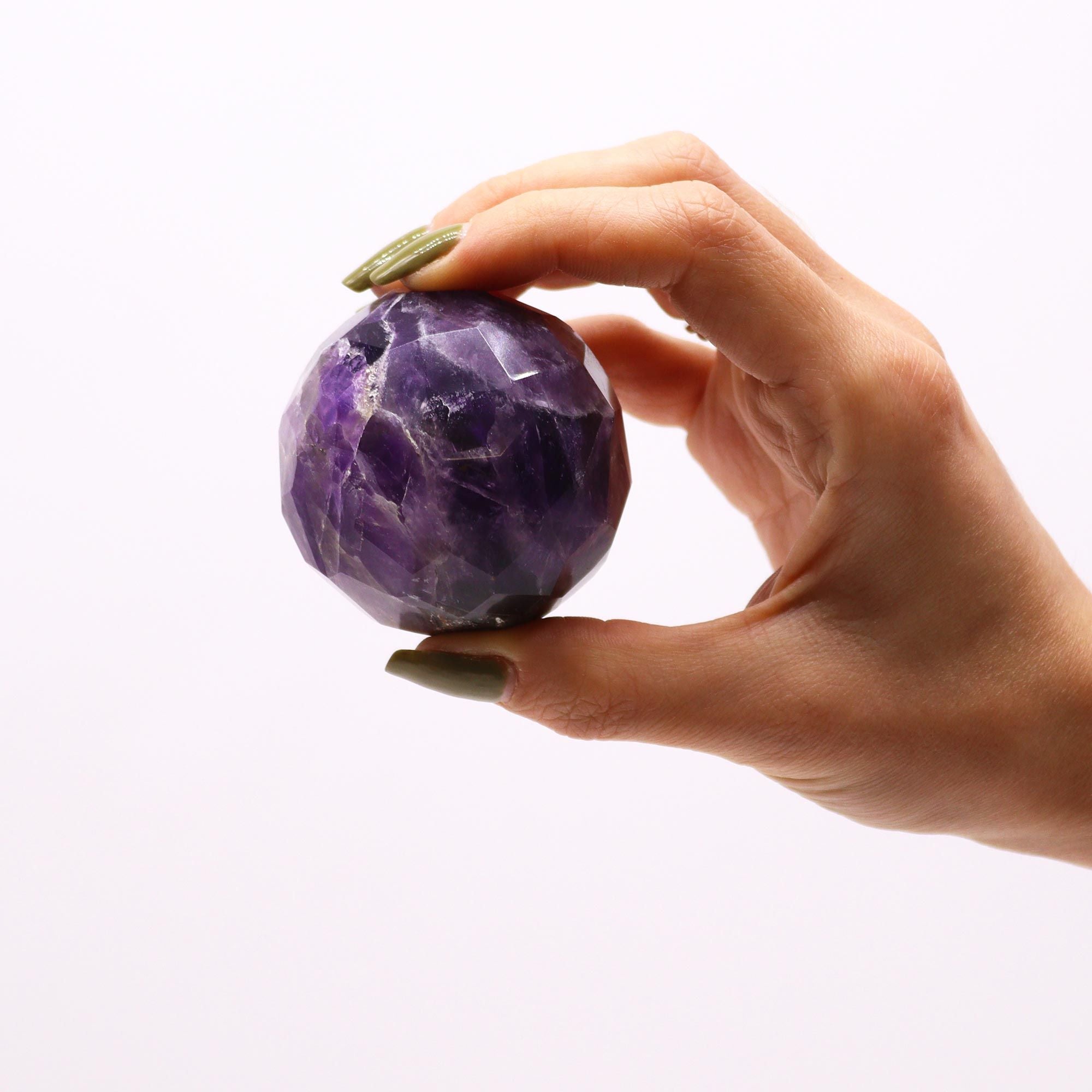 Gemstone Crystal Sphere & Stand - Amethyst