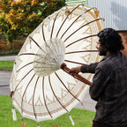 Bali Patio Parasol Garden Umbrella - Natural - 1.5m