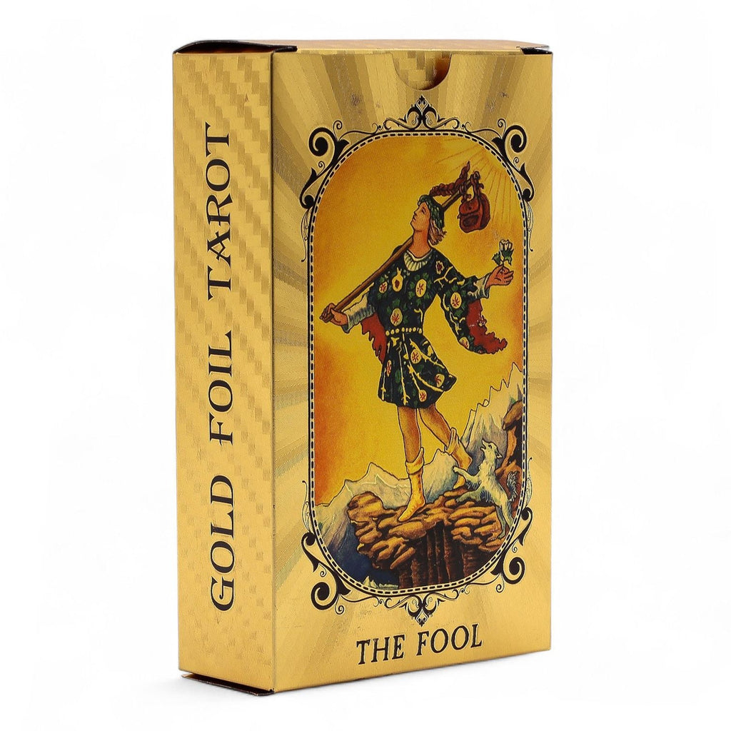 All Seeing Eye Tarot Cards in Blue & Gold Mystical Fortune Telling Set with Guidebook